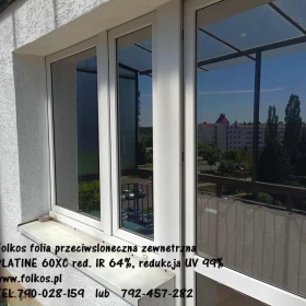 Folie przeciwsłoneczne zewnętrzne Warszawa - Folkos folie SOLAR SCREEN- Usługa oklejania szyb Warszawa i okolice -Folie z filtrem UV i IR