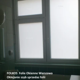 Folia mat MROŻONY  **folie matowe mrożone ** Warszawa -oklejamy okna folią mrożoną, folią mleczną, folią szron -Usługa oklejania szyb mrożonką 