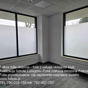 Folia mat MROŻONY  **folie matowe mrożone ** Warszawa -oklejamy okna folią mrożoną, folią mleczną, folią szron -Usługa oklejania szyb mrożonką 