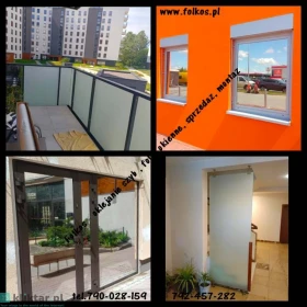 Usługa oklejania szyb Warszawa - Folkos folie okienne Warszawa - Folie przeciwsłoneczne, dekoracyjne, matowe, bezpieczne, lustro weneckie....