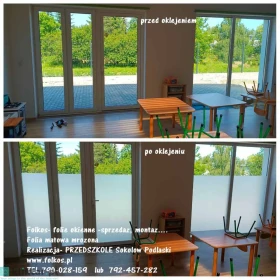 Usługa oklejania szyb Warszawa - Folkos folie okienne Warszawa - Folie przeciwsłoneczne, dekoracyjne, matowe, bezpieczne, lustro weneckie....