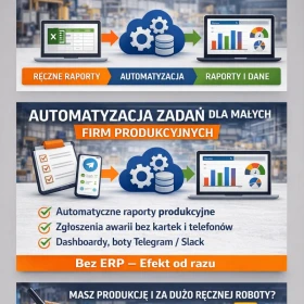 Automatyzacja produkcji – raporty, UR, Excel, boty
