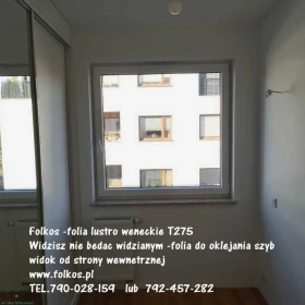 Lustro weneckie Warszawa - folia lustro weneckie T07, lustro T275, lustro 35, lustro 285...-Folie weneckie do mieszkania -Usługa oklejania szyb