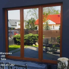 Okno weneckie Warszawa- szyba wenecka, folie weneckie- Lustro weneckie - folie z usługą oklejania szyb Warszawa -Lustro T275, T07, lustro 285...