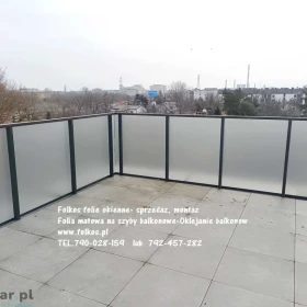 Oklejamy balkony Płużnicka, Ceramiczna, Mehoffera, Odkryta, Modlińska, Jagiellońska, Mysliborska...-Folie prywatyzujące na szyby balkonowe Oklejamy
