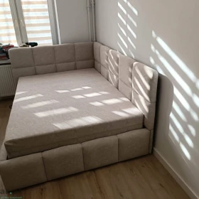 180x200 Łóżko tapicerowane narożne bufiaste , pojemnik