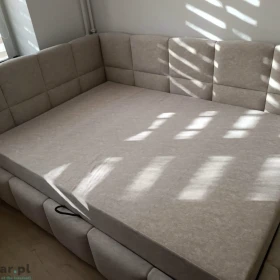 180x200 Łóżko tapicerowane narożne bufiaste , pojemnik