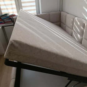 180x200 Łóżko tapicerowane narożne bufiaste , pojemnik