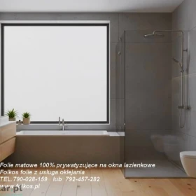 Czym zasłonić okno w łazience? Czym zasłonić szklany balkon? -Folie matowe na okna łazienkowe Warszawa - Usługa oklejania 