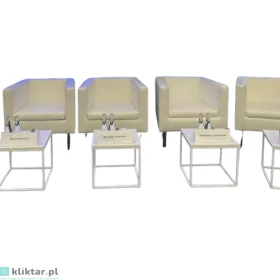 Wynajem mebli eventowych fotele i stoliki