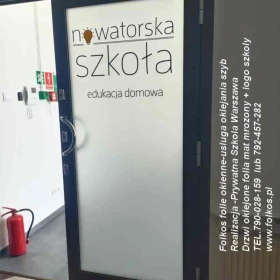 Oklejamy szklane drzwi Warszawa- folie na szklane drzwi w biurze-Oklejamy biura Warszawa- oklejamy szkoły, szpitale, magazyny, sklepy....