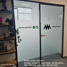Oklejamy szklane drzwi Warszawa- folie na szklane drzwi w biurze-Oklejamy biura Warszawa- oklejamy szkoły, szpitale, magazyny, sklepy....