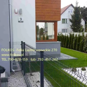 Folie weneckie Warszawa - Folia lustro weneckie do oklejania szyb-Widzisz nie będąc widzianym-Folkos folie weneckie Warszawa -T07, T275,T20, Lustro285