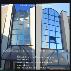 Folia przeciwsłoneczna zewnetrzna Tytan 275XC - Przyciemnianie szyb Warszawa - Folie przeciwsłoneczne zewnetrzne Folkos TEL.531-005-526