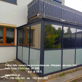 Folia przeciwsłoneczna zewnetrzna Tytan 275XC - Przyciemnianie szyb Warszawa - Folie przeciwsłoneczne zewnetrzne Folkos TEL.531-005-526