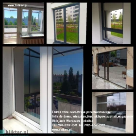 Folia przeciwsłoneczna zewnetrzna Tytan 275XC - Przyciemnianie szyb Warszawa - Folie przeciwsłoneczne zewnetrzne Folkos TEL.531-005-526