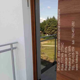 Folia przeciwsłoneczna zewnetrzna Tytan 275XC - Przyciemnianie szyb Warszawa - Folie przeciwsłoneczne zewnetrzne Folkos TEL.531-005-526