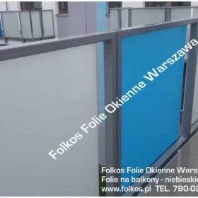 Folie matowe na szklane balkony- oklejamy szyby balkonowe folią matową- Folia matowa na BALKON Warszawa -Usługa oklejania szyb