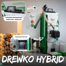 DrewKo Hybrid 18 kW – jeden kocioł na pellet i drzewo