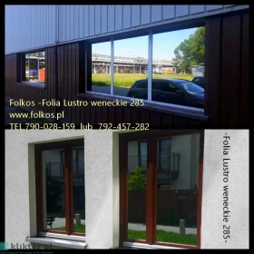Folia lustro weneckie Warszawa TEL. 790-028-159 - folia wenecka na okna w mieszkaniu, domu, biurze, sklepie, magazynie...OKlejamy okna folią wenecką 
