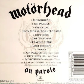 CD Nowa-Polecam Kultowy Album CD CD- MOTORHEAD- Album ON PAROLE