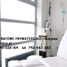 Folie matowe prywatyzujące na okna łazienkowe, drzwi, witryny, balkony...Usługa oklejania szyb Folkos folei Warszawa