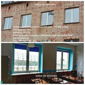 Folie przeciwsłoneczne do szkół, biura, mieszkań, magazynów, folie matowe, folie dekoracyjne, folie bezpieczne....Folkos folie z usługą oklejania szyb