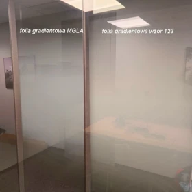 Folie gradientowe FOLKOS Warszawa- folie do oklejania szyb -folie dekoracyjne wzory 123, 120, 130, 140, 142, 880, mgła, perła- sprzedaż, montaż Folkos