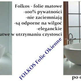 Folie na okna łazienkowe - folie prywatyzujące na okno w łazience - Usługa oklejania okien łazienkowych -Folkos folie okienne Warszawa  TEL.790028159