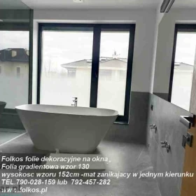Folie na okna łazienkowe - folie prywatyzujące na okno w łazience - Usługa oklejania okien łazienkowych -Folkos folie okienne Warszawa  TEL.790028159