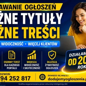 Wystawianie ogłoszeń bez duplikatów - osobny tekst dla każdego portalu. Multiposting ogłoszeń