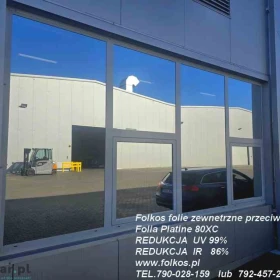 Folia Chrome 270 XC- folia zewnetrzna przeciwsłoneczna z filtrem UV i IR -Folie przeciwsłoneczne Warszawa -przyciemnianie szyb folią  TEL.790-028-159
