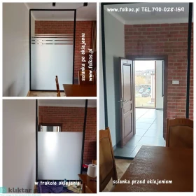 Usługa oklejania szyb Pruszków i okolice -Folkos folie na okna, drzwi, balkony, witryny, ścianki działowe....TEL.790-028-159 Folkos folie okienne