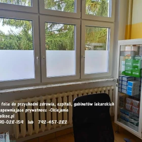 Folie do przychodni zdrowia, gabinetów lekarskich, zabiegowych, szpitali, biur, magazynów, sklepów, siłowni, szkół, zakładów produkcji, obiektó public