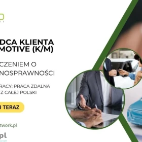 Doradca Klienta Automotive (K/M) – praca zdalna dla osób z orzeczeniem o niepełnosprawności (cała Polska)