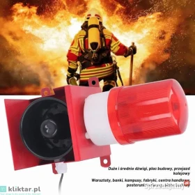 ⭐⭐⭐Montaż Alarmu Syreny Zewnętcznej z Świetlną Lampą Błyskową,Mocy 120dB