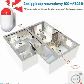 ⭐⭐⭐Montaż Alarmu Syreny Zewnętcznej z Świetlną Lampą Błyskową,Mocy 120dB