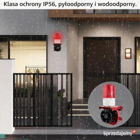 ⭐⭐⭐Montaż Alarmu Syreny Zewnętcznej z Świetlną Lampą Błyskową,Mocy 120dB